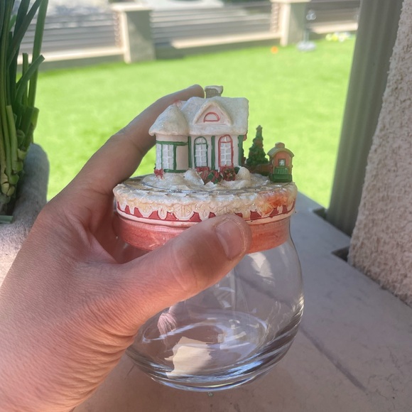 Christmas Santa’s Workshop Candle Jar and Topper - Picture 5 of 7